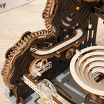 3D Wooden Marble Run Set — DIY Assembly Mechanical Model Kit (Ages 8+)