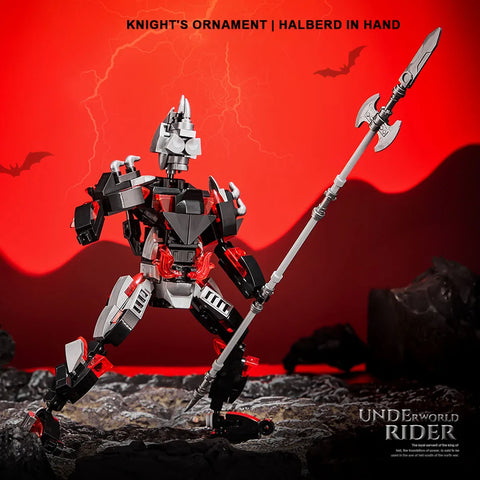 1178pcs Hell Death Knight War-horse Model Building Blocks Kits DIY Undead Skull Knight Bricks Toys For Kids Gifts