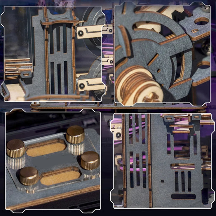 3D Wooden Marble Run Set – DIY Assembly Mechanical Model Kit