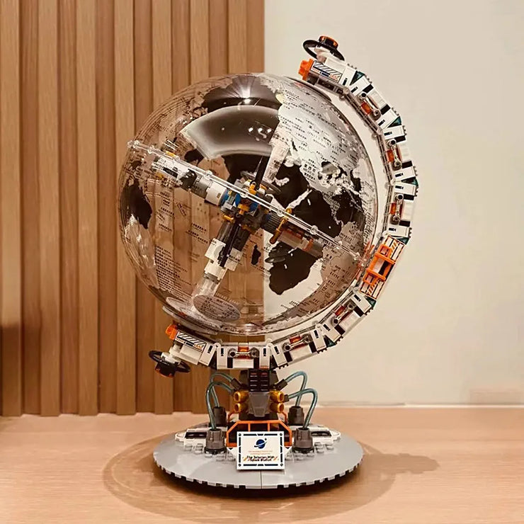 Creative Technology Space Station Transparent Globe Building Set – High-Tech Construction Bricks