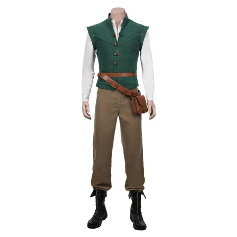 Lettuce Prince, Flynn Ryder Cosplay Costume, Halloween Party Costume Cosplay Western Cowboy Stage Cosplay Costume Comic-Con
