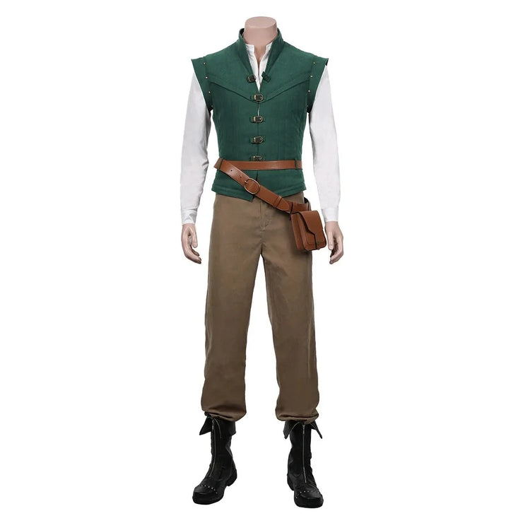 Lettuce Prince, Flynn Ryder Cosplay Costume, Halloween Party Costume Cosplay Western Cowboy Stage Cosplay Costume Comic-Con