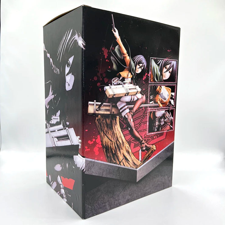 28cm Attack on Titans Levi Ackerman Action Anime Figura Kawai Eren Jaege Mikasa Ackerman The Armored Titan Figure