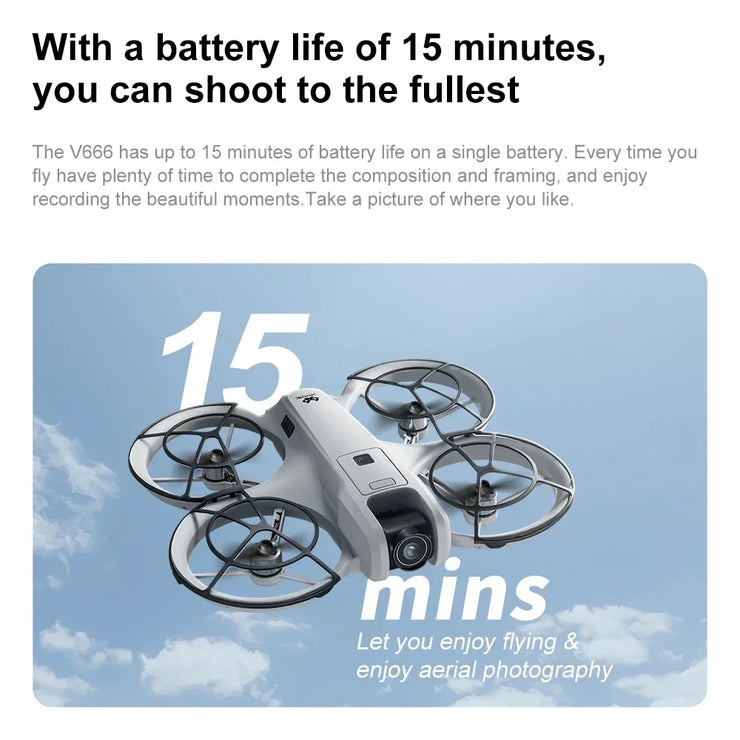 Xiaomi Mijia MINI V666 Drone 4K Professional WIFI 5G Dron Obstacle Avoidance Brushless Altitude Headless Mode RC Quadcopter Toys