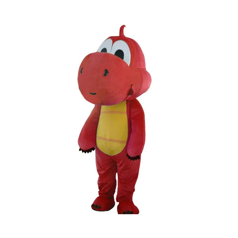 Green, Blue & Red Dinosaur Mascot Costume – Walking Character Outfit with Headgear for Adult Performances & Events