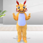 Green, Blue & Red Dinosaur Mascot Costume – Walking Character Outfit with Headgear for Adult Performances & Events