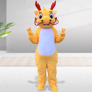 Green, Blue & Red Dinosaur Mascot Costume – Walking Character Outfit with Headgear for Adult Performances & Events