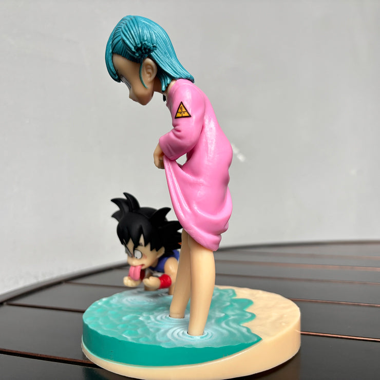 Dragon Ball Son Goku, Piccolo & Bulma PVC Figure Set – Anime Collectible Statues for Desk or Room Display