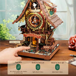 Robotime ROKR Black Forest Cuckoo Clock — 3D Wooden Puzzle Kit (Ages 12+)