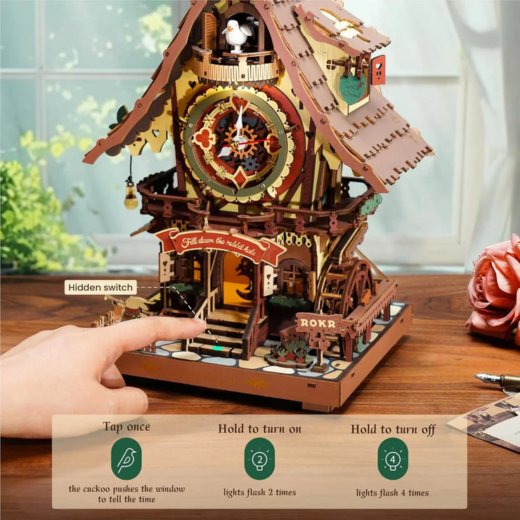 Robotime ROKR Black Forest Cuckoo Clock – 3D Wooden Puzzle Model Kit