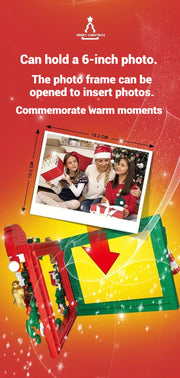 207pcs DIY Santa Claus Photo Frame Building Blocks Set, Holiday Gift, Christmas Decorations