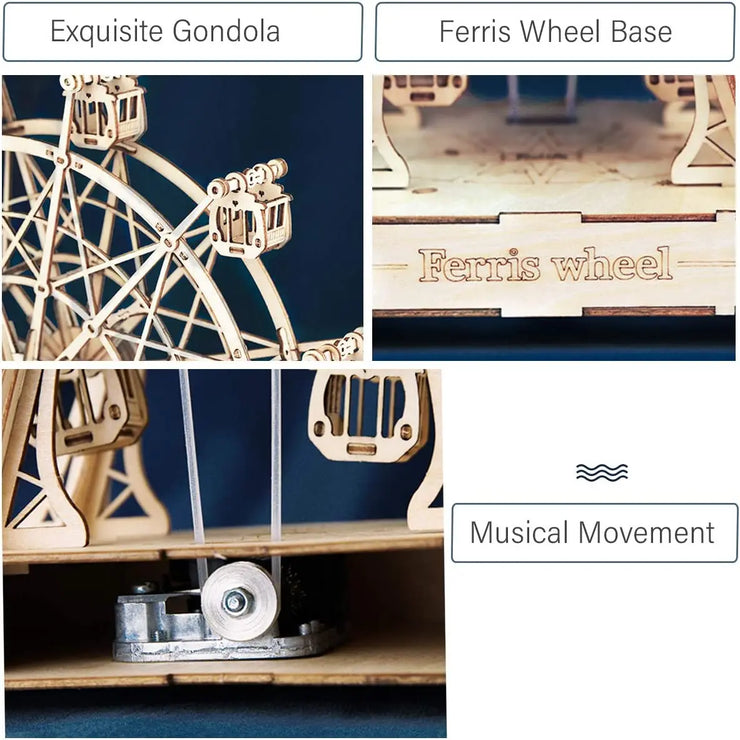 Robotime Rolife Rotatable Ferris Wheel – 232pcs DIY 3D Wooden Model Kit