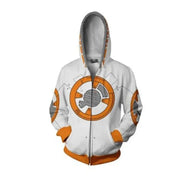 R2-D2 Cosplay Hoodie – Robot Sweatshirt with Zipper, Inspired by Darth Vader and Stormtrooper for Men and Women