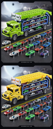3D Rail Flying Car Set – Inertial Power Puzzle Track with Transforming Alloy Vehicles