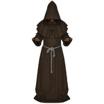 Cosplay Plague Doctor  Costume Medieval Hooded Robe Steampunk Terror Mask Hat Adult Halloween Party Role Play Size S-XL