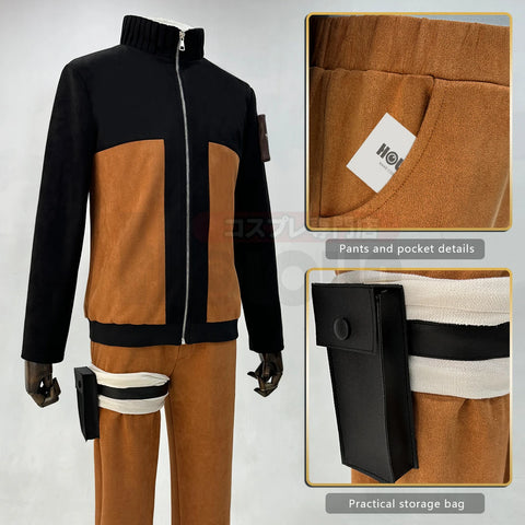 HOLOUN Uzumaki Cosplay Costume – Adult Anime Outfit with Top, Pants, and Headdress for Christmas, New Year, and Conventions
