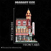 1456/1950/2225 pcs European Market Street Café Villa Store House MINI Bricks Building Blocks City Street View Scene Model