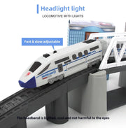 Electric High-Speed Train Set – Harmony Model with DIY Railway Tracks for Kids