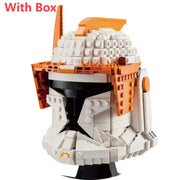 Star Wars Fighter Pilot Helmet Building Blocks Desk Decoration AT Jangos Kylos Fetts Rens C-3PO