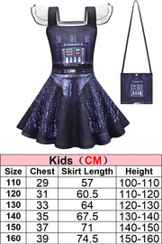 Black Knights Stormtrooper Cosplay Costume – Fancy Dress for Girls Aged 6 to 14, Inspired by Movie Space Battles