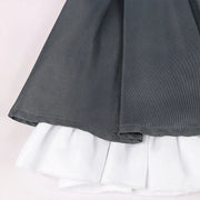 Akemi Homura Cosplay Costume – Puella Magi Madoka Magica Combat Dress with Bow, Wig, and Uniform for Halloween or Party Events