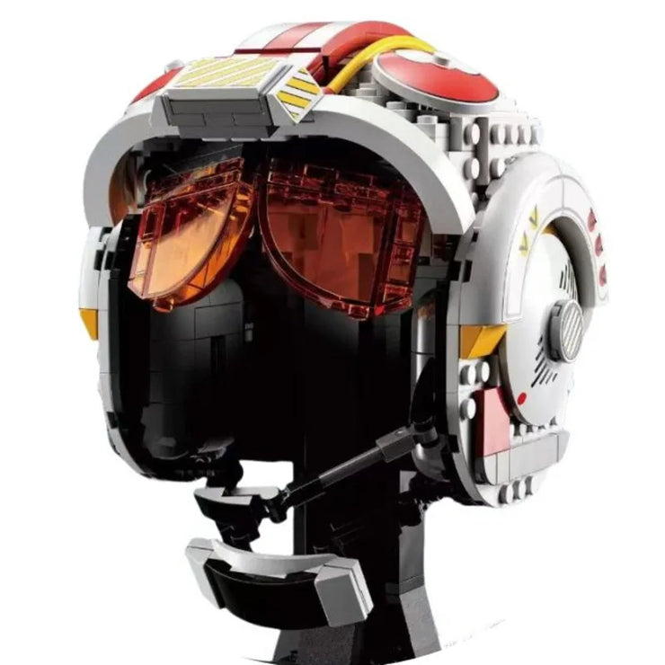 Star Wars Fighter Pilot Helmet Building Blocks Desk Decoration AT Jangos Kylos Fetts Rens C-3PO