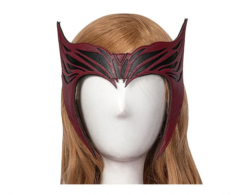P-Jsmen Female Wanda Maximoff Cosplay Costume Scarlet Witch Headwear Cloak and Pants Full Set Outfit
