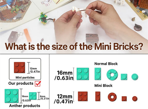 1456/1950/2225 pcs European Market Street Café Villa Store House MINI Bricks Building Blocks City Street View Scene Model