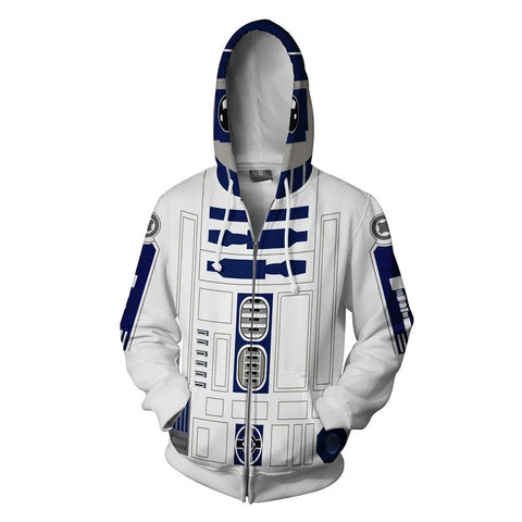 Cosplay Hoodie Jacket – Stormtrooper, Mandalorian, and Darth Vader Designs for Men’s Spring/Autumn Wear, Ideal for Halloween and Party Props