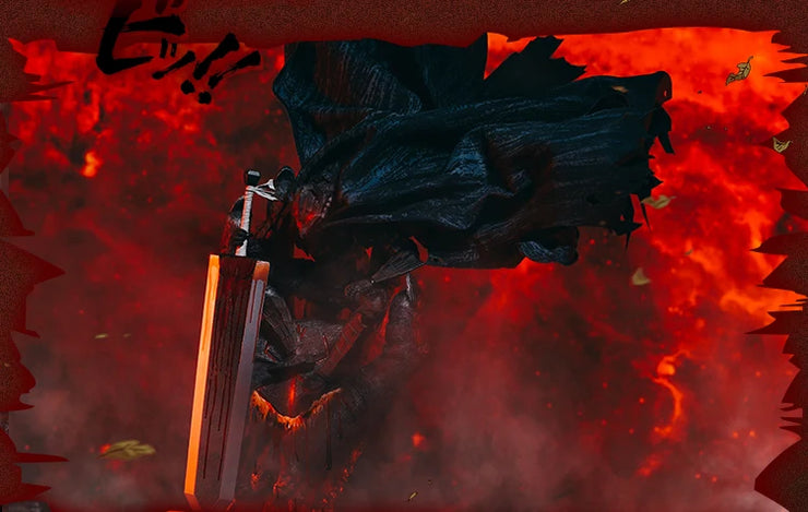 JLDZ Toy Berserk Legendary Black Swordsman Guts Action Figure Collectible