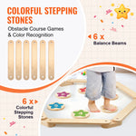 VEVOR Kids Balance Beam Stepping Stones Wooden Balance Boards