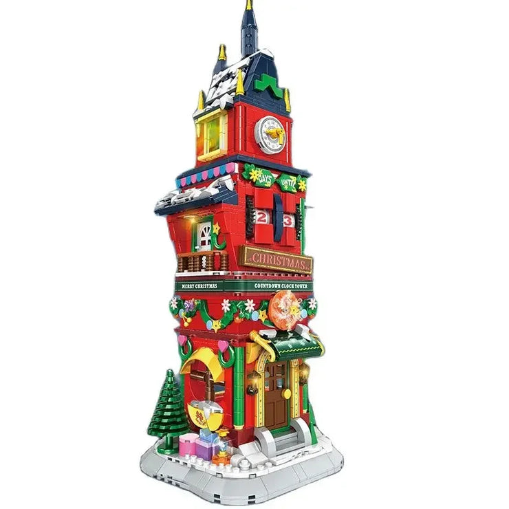1084pcs New City Creativity Winter Village Christmas House Christmas ART House Model Building Blocks Bricks Kids Toys Christmas Gifts