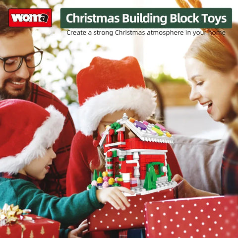 1084pcs New City Creativity Winter Village Christmas House Christmas ART House Model Building Blocks Bricks Kids Toys Christmas Gifts