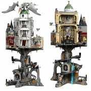 4803pcs Gringotts Wizard Classic Bank Street View Model Building Kits Construction Block with 13 mini figures