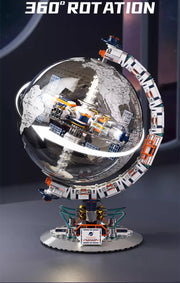 Creative Technology Space Station Transparent Globe Building Set – High-Tech Construction Bricks