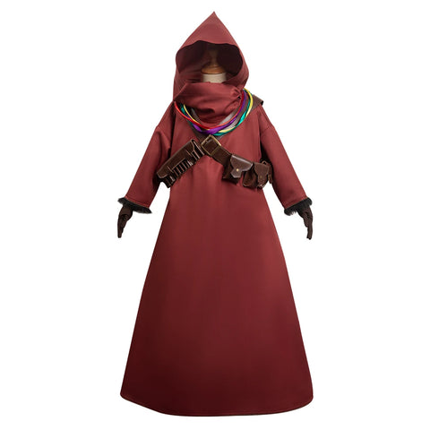 Kids Jawa Cosplay Bounty Hunter 3 Costume Child Boys Girls Roleplay Red Outfits Children Halloween Party Role Suits