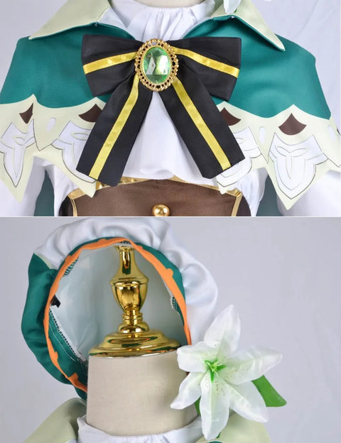 Genshin Impact Venti Cosplay Costume Wig Dress