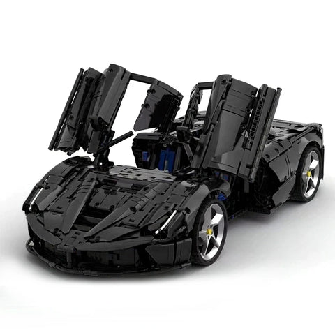 MOC 42143 High-Tech Black SP3 Sports Car Kit Building Bricks 3636 Pcs
