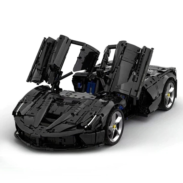 MOC 42143 High-Tech Black SP3 Sports Car Kit Building Bricks 3636 Pcs