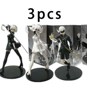 NieR: Automata YoRHa Type A2, 2B & 9S PVC Figure Set – Anime Collectible Statues