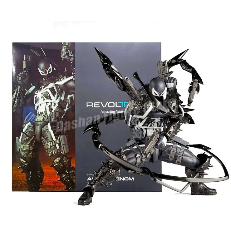 Amazing Yamaguchi Revoltech Agent Venom Action Figure – Superhero Eugene Thompson Model Toy, Perfect Gift Collection