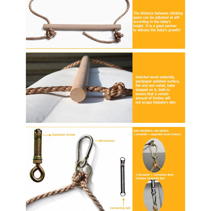 APWIKOGER Climbing Rope Ladder