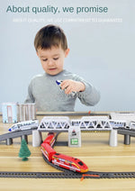 Electric High-Speed Train Set – Harmony Model with DIY Railway Tracks for Kids