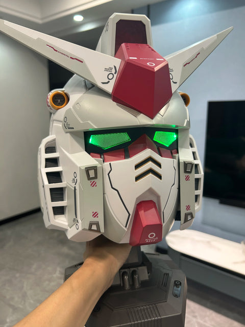 Vol.1 RX-78-02 Cyberpunk Mech Robot Helmet – 1:1 Scale Cosplay Mask with Light Touch Control