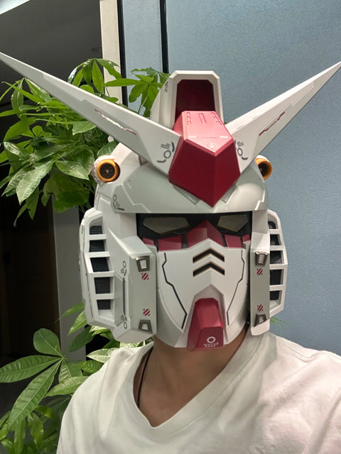 Vol.1 RX-78-02 Cyberpunk Mech Robot Helmet – 1:1 Scale Cosplay Mask with Light Touch Control