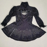 Big Size Yorha 2B Cosplay Costume Black Leotard Dress 2B Full Set Halloween Shojou Magical Girl Outfits Wig Gloves Eyemask Socks
