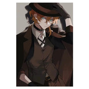 Nakahara Chuuya Cosplay Costume – Full Set with Hat and Gloves from Bungo Stray Dogs for Adults, Perfect for Halloween and Anime Events