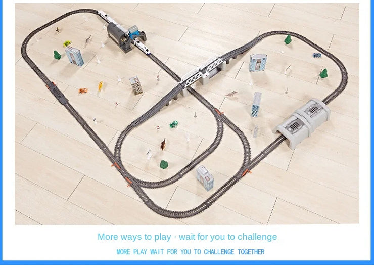 High-Speed Electric Train Set – Realistic Rail Model with Tracks for Kids to Assemble
