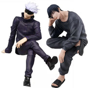 Anime JJK Gojo Satoru & Fushiguro Toji Sitting Pose Figures – Action Models for Desk Decoration, Car Accessories, and Collectible Gifts