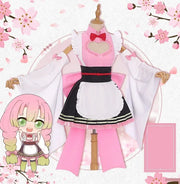 Anime Cosplay Costume Kanroji Mitsuri Kibutsuji Kimono Maid Uniforms Blade Kochou Shinobu Kamado Nezuko Dress Cosplay